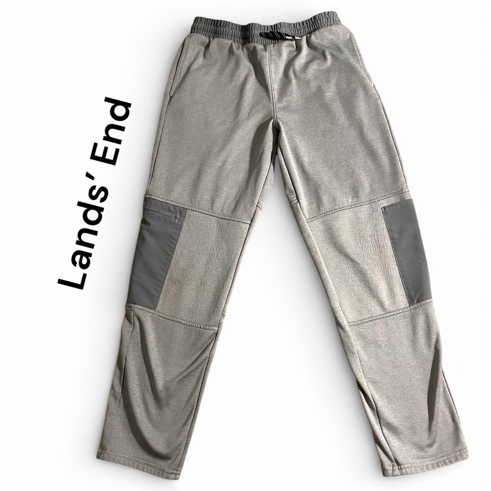 Lands' End Kids Light Gray Joggers - Size 14-16